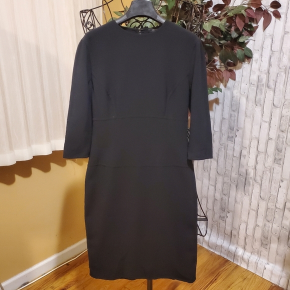 Susan Dell Black 3/4 Sleeve Dress Size 6 - Picture 2 of 10